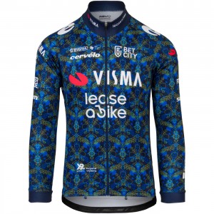 Heren Fietskleding Team Visma Lease a Bike 2024 The Renaissance Agu shirt met lange mouwen - TDF Heren Fietskleding Team Visma Lease a Bike 2024 The Renaissance Agu shirt met lange mouwen - TDF