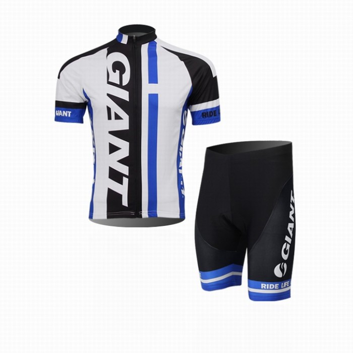 2014 Giant Fietspakken Fietsshirt Korte+Korte koersbroeken Bib wit blauw zwart 4168