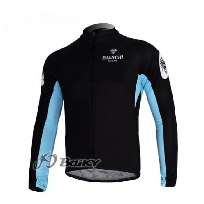 Bianchi Pro Team Fietsshirt lange mouw zwart blauw 15