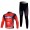 Giant Sram Pro Team Fietspakken Fietsshirt lange mouw+lange fietsbroeken rood zwart 4373