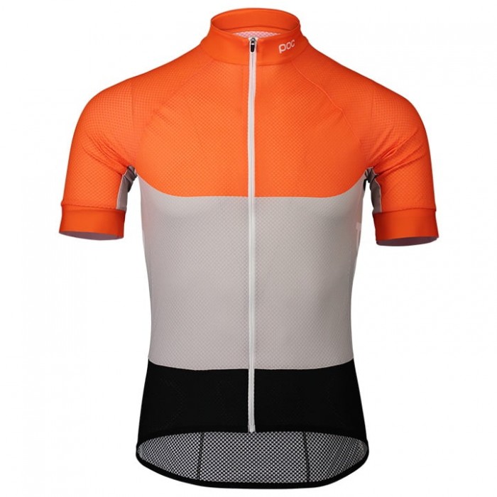 2020 POC Essential Road Light Fietsshirt Korte Mouw Gris Orange 3BON8 3BON8