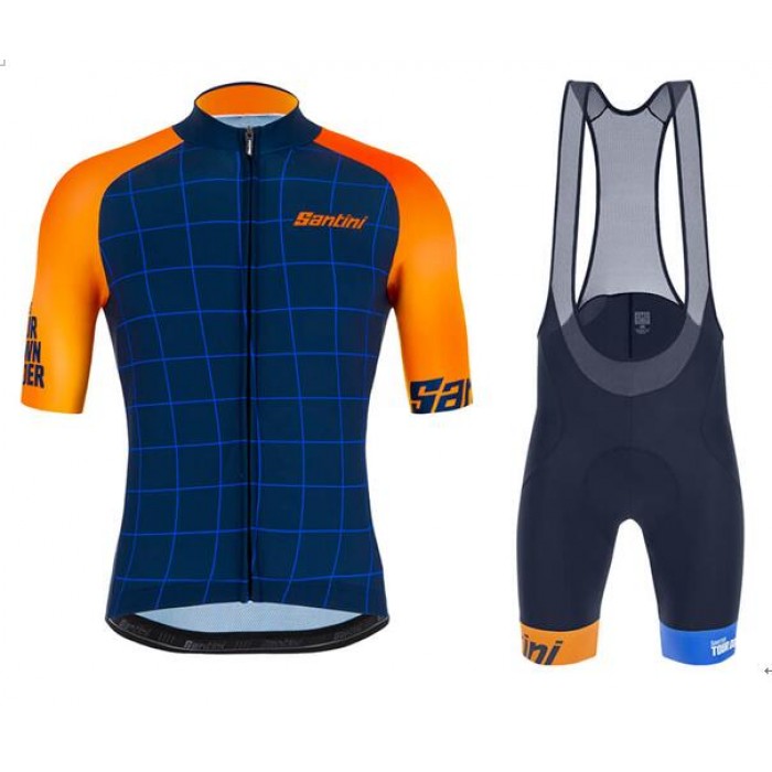 TOUR DOWN UNDER 2020 Fietskleding Wielershirt Korte+Korte Fietsbroeken Bib Blau 2020119