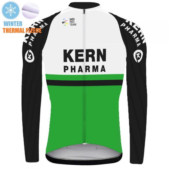 2021 Winter Fleece kern pharma Pro Team Fietsshirt Lange Mouw 991