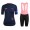 2019 Rapha EF Profteams blauw Dames Fietskleding Set Fietsshirt Korte Mouw+Korte fietsbroeken NDSG461