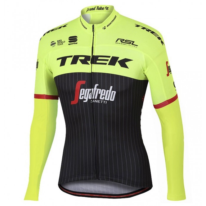 2017 Trek Pro Race Jaune Fietsshirt lange mouw 2589