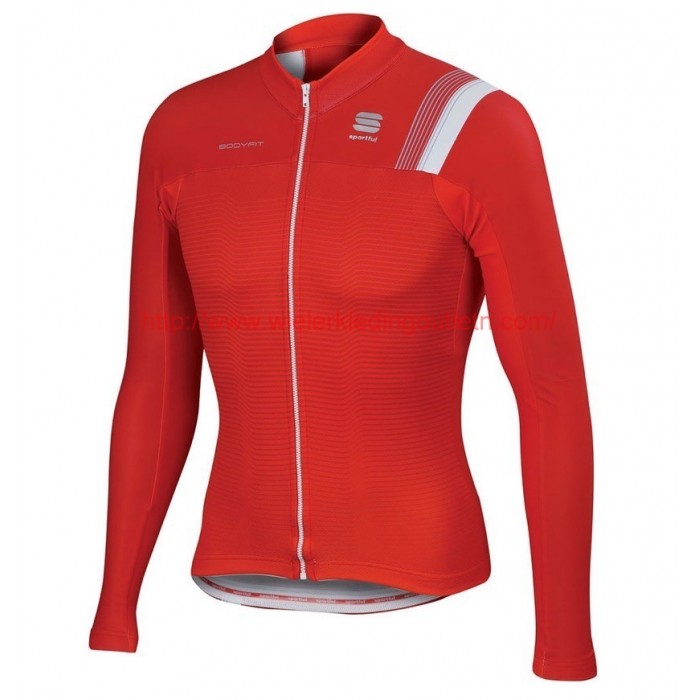 2016 Sportful JSW rood Wielerkleding Wielershirt lange mouw 213739