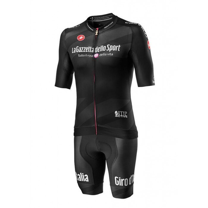 2020 GIRO D-ITALIA Fietskleding Wielershirt Korte Mouw+Korte Fietsbroeken Bib zwart ELGYI