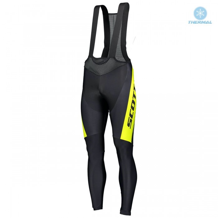 2019 Scott-RC PRO zwart-geel Winter Lange Bib Fietsbroeken 39CaA