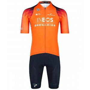 INEOS GRENADIERS 2023 trainingseditie ICON wielershirt met korte mouwen (lange ritssluiting) professioneel wielerteam